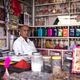 A shopkeeper in Mirchi Galli market.
